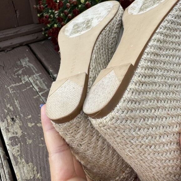 Kelly‎ & Katie Hanah Espadrilles Metallic Wrap  Cream Sandals Women Shoes Size 8 - Picture 11 of 15